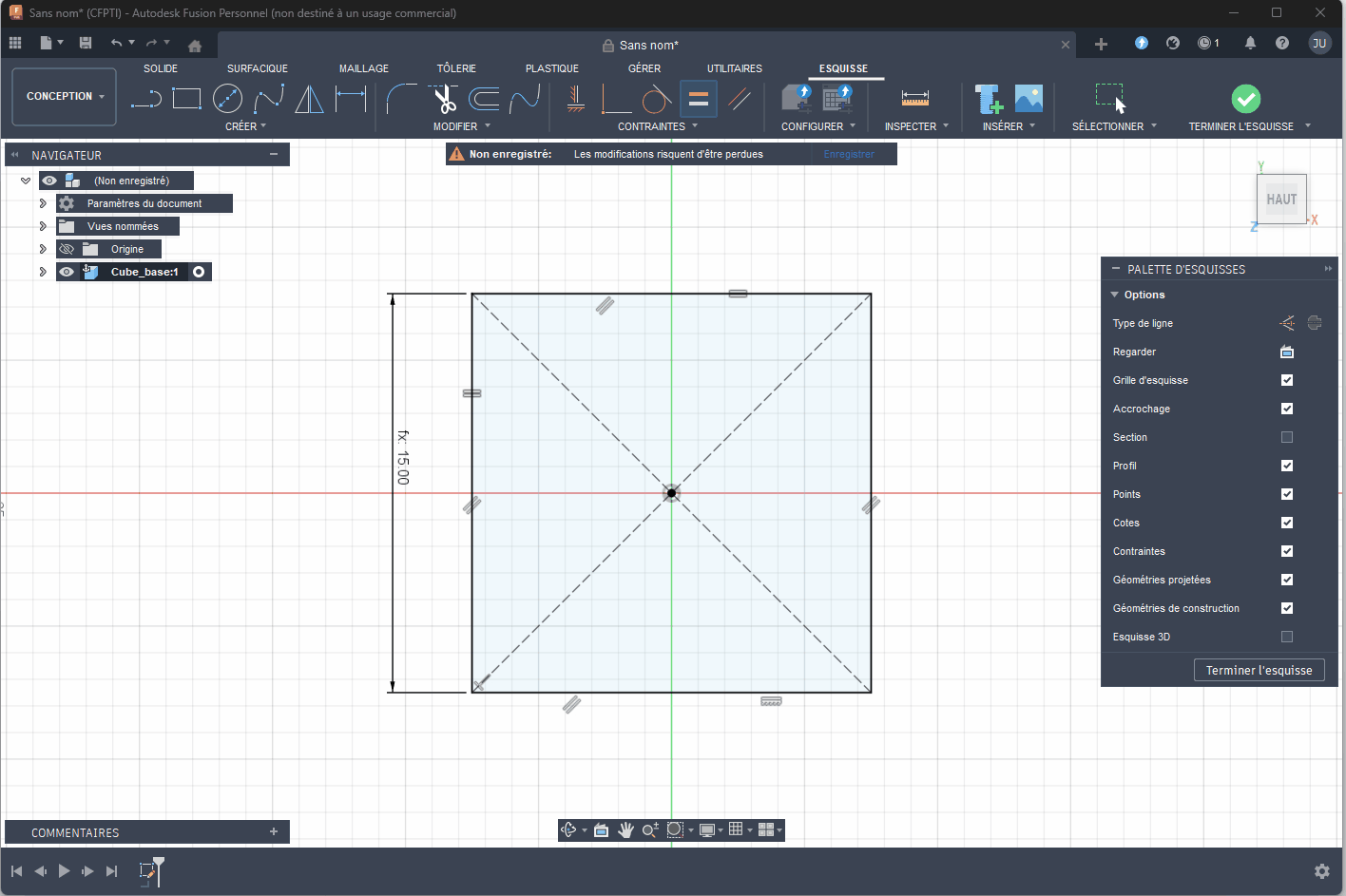 Extrusion d’un profil
